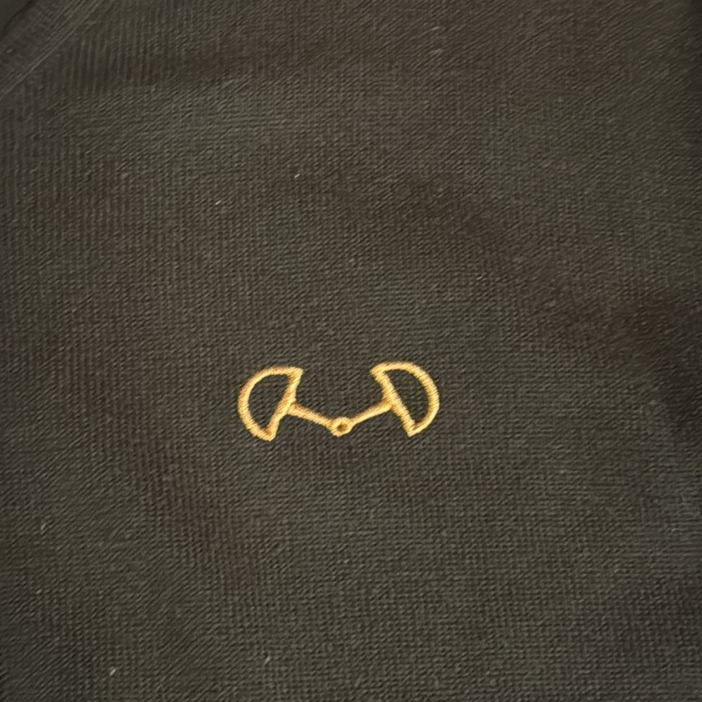 🌼🐴VINTAGE EQUESTRIAN BLACK MOCK CARDIGAN - SNAFFLE BIT - LARGE🐴🌼 - Picture 2 of 9
